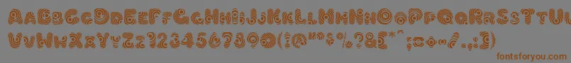 Hypmotizin Font – Brown Fonts on Gray Background