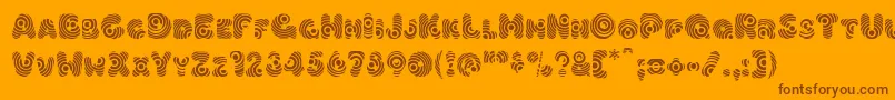 Hypmotizin Font – Brown Fonts on Orange Background