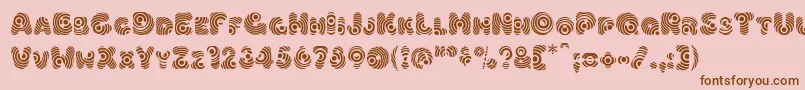 Hypmotizin Font – Brown Fonts on Pink Background