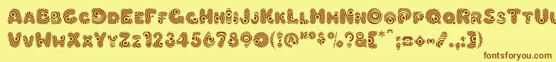 Hypmotizin Font – Brown Fonts on Yellow Background