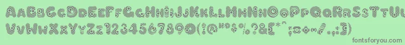 Hypmotizin Font – Gray Fonts on Green Background