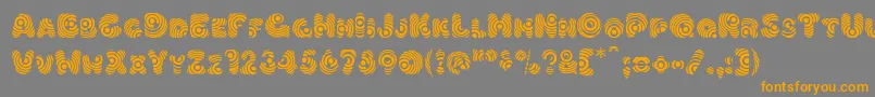 Hypmotizin Font – Orange Fonts on Gray Background