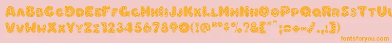 Hypmotizin Font – Orange Fonts on Pink Background