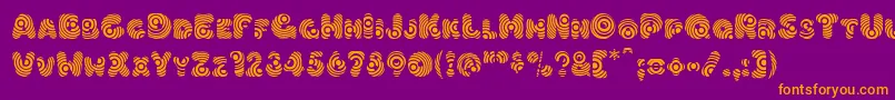 Hypmotizin Font – Orange Fonts on Purple Background