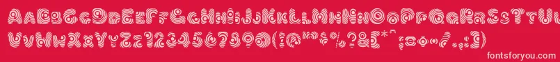 Hypmotizin Font – Pink Fonts on Red Background