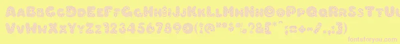 Hypmotizin Font – Pink Fonts on Yellow Background