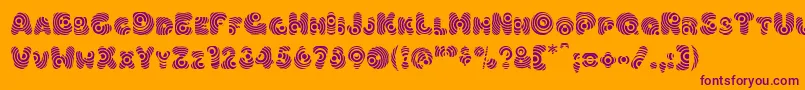 Hypmotizin Font – Purple Fonts on Orange Background