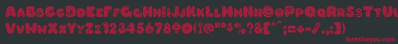 Hypmotizin Font – Red Fonts on Black Background