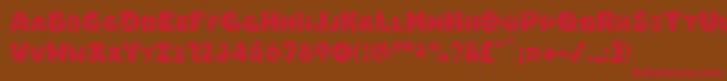 Hypmotizin Font – Red Fonts on Brown Background