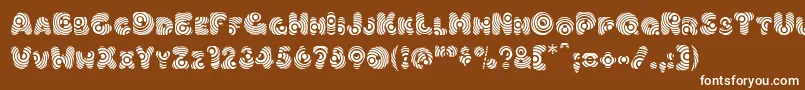 フォントHypmotizin – 茶色の背景に白い文字
