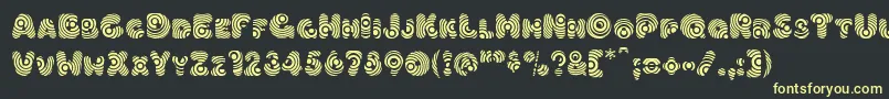 Hypmotizin Font – Yellow Fonts on Black Background
