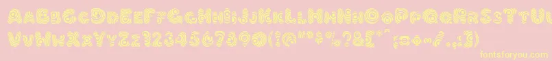 Hypmotizin Font – Yellow Fonts on Pink Background
