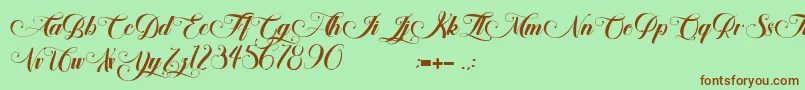 Шрифт Hypnotica – коричневые шрифты на зелёном фоне