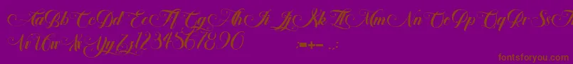 Шрифт Hypnotica – коричневые шрифты на фиолетовом фоне