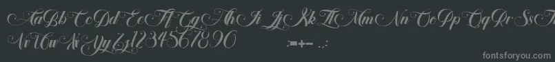 Hypnotica Font – Gray Fonts on Black Background