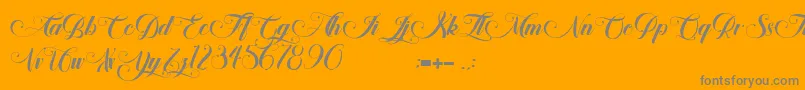 Hypnotica-Schriftart – Graue Schriften auf orangefarbenem Hintergrund