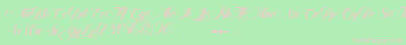 Шрифт Hypnotica – розовые шрифты на зелёном фоне
