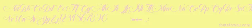Шрифт Hypnotica – розовые шрифты на жёлтом фоне
