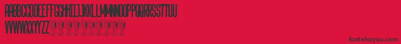 Police Hysteria – polices noires sur fond rouge
