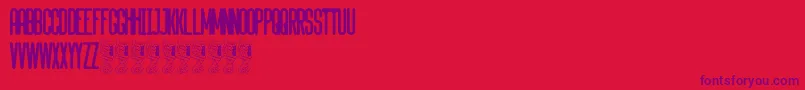 Hysteria Font – Purple Fonts on Red Background