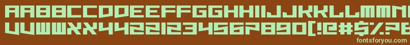 Hysterix-fontti – vihreät fontit ruskealla taustalla