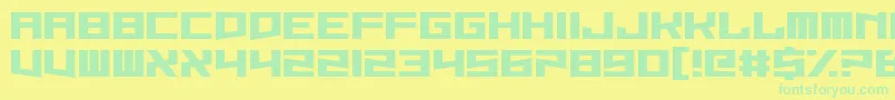 Hysterix Font – Green Fonts on Yellow Background