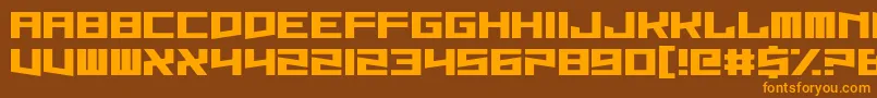 Hysterix Font – Orange Fonts on Brown Background