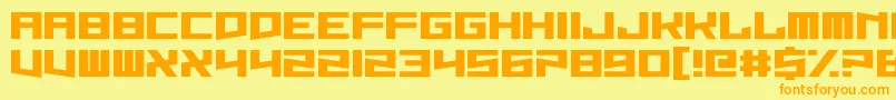 Hysterix Font – Orange Fonts on Yellow Background