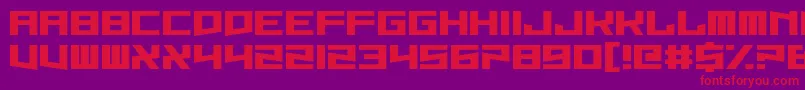 Fonte Hysterix – fontes vermelhas em um fundo violeta
