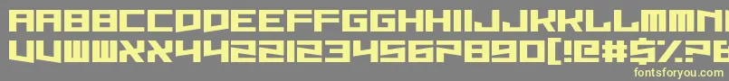Hysterix-fontti – keltaiset fontit harmaalla taustalla