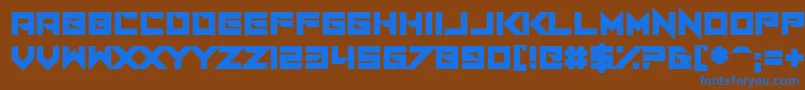 フォントI Am A Designer – 茶色の背景に青い文字