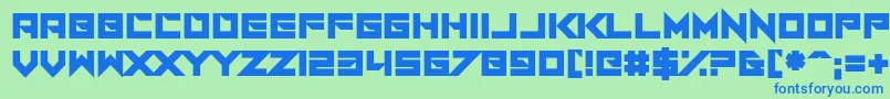 I Am A Designer Font – Blue Fonts on Green Background
