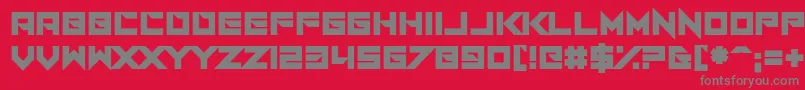 Police I Am A Designer – polices grises sur fond rouge