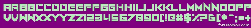 フォントI Am A Designer – 紫の背景に緑のフォント