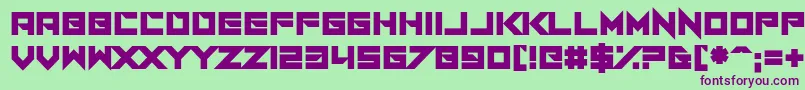 I Am A Designer-fontti – violetit fontit vihreällä taustalla
