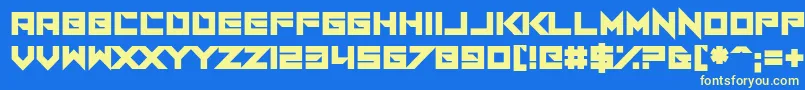 I Am A Designer Font – Yellow Fonts on Blue Background