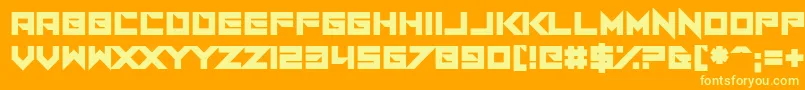 Шрифт I Am A Designer – жёлтые шрифты на оранжевом фоне