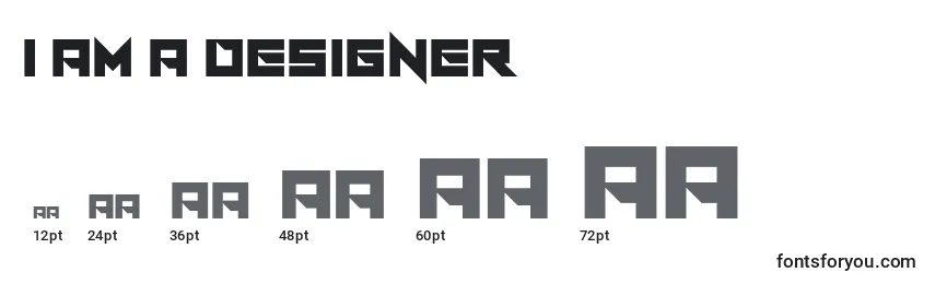 Размеры шрифта I Am A Designer
