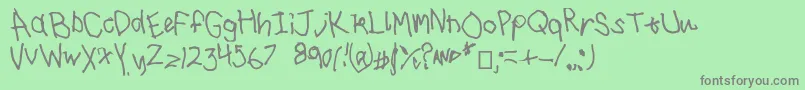 フォントI drawed this – 緑の背景に灰色の文字