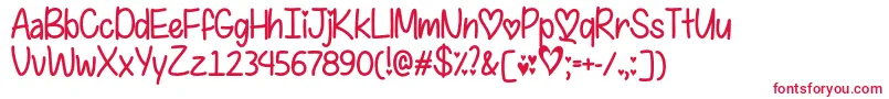 I Found My Valentine   Font – Red Fonts on White Background