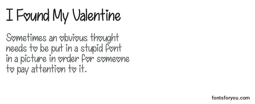 Schriftart I Found My Valentine  