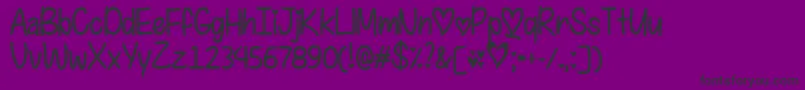 Police I Found My Valentine   – polices noires sur fond violet