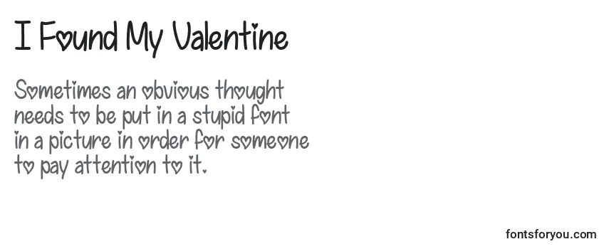 I Found My Valentine   (130056)-fontti