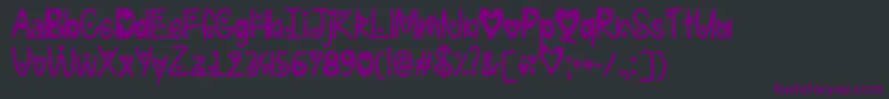 I Found My Valentine Hearted   Font – Purple Fonts on Black Background