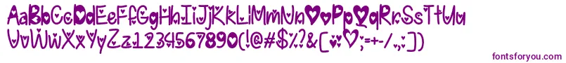 I Found My Valentine Hearted   Font – Purple Fonts on White Background