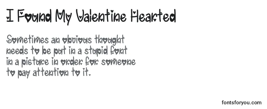 I Found My Valentine Hearted   Font
