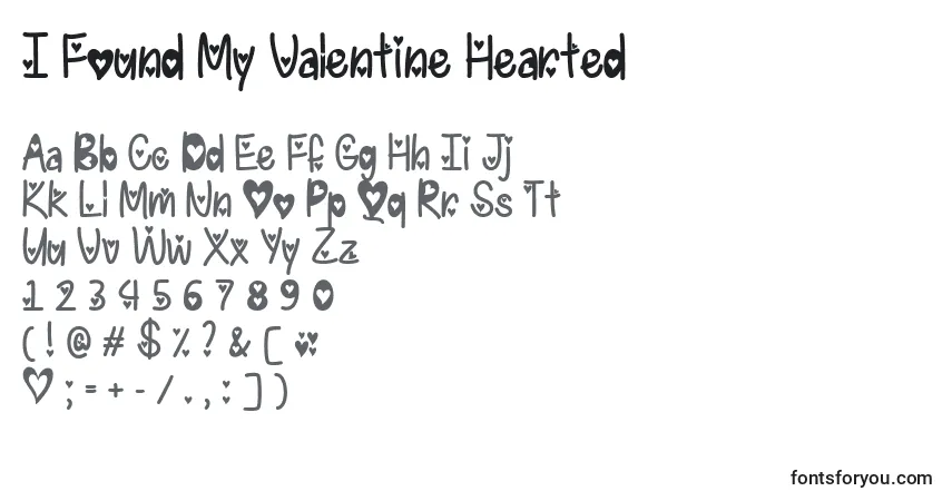 A fonte I Found My Valentine Hearted   (130058) – alfabeto, números, caracteres especiais