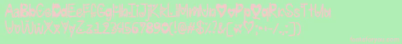 I Found My Valentine Hearted   Font – Pink Fonts on Green Background