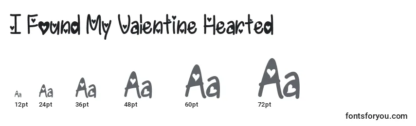 Размеры шрифта I Found My Valentine Hearted   (130058)