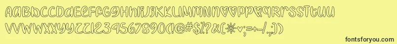I Heart Coloring   Font – Black Fonts on Yellow Background